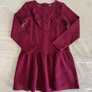 NWOT Janie and Jack Burgundy Ruffle Dress